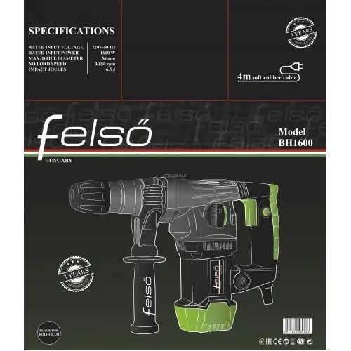 Перфоратор бочковий Felső BH1600 BH1600 фото
