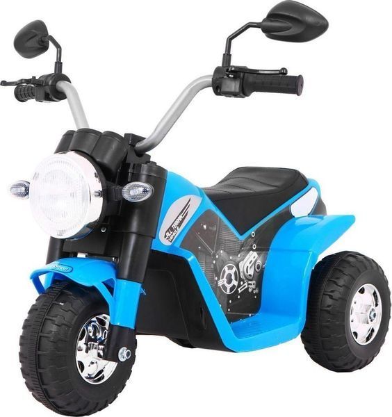 Дитячий акумуляторний мотоцикл RAMIZ MiniBike блакитний PA.JC916.NIE фото
