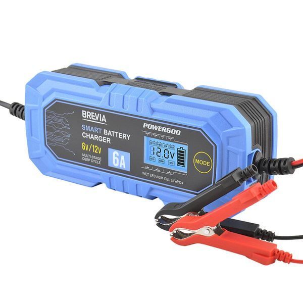 Зарядний пристрій АКБ Brevia Power600 6V/12V 6A 20600EP(L) фото