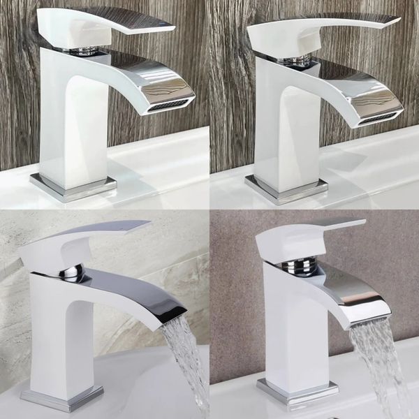 Змішувач для раковини Qtap Swan Cascada QTSWA270CRW45568 Chrome/White SD00051692 фото