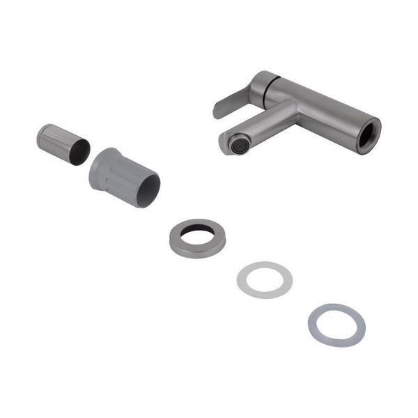Змішувач для раковини Brinex Pure 001F низький Nickel BRIPUR001FNKL SD00053172 фото