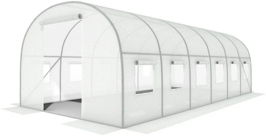 Садова теплиця 24 м&sup2; (8 х 3 х 2 м) з армованою плівкою UV-4 з вікнами Прозора (Польща) 4812 фото