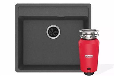 Комплект - мийка MRG 610-52 TL фраграніт, сірий сланець, 114.0716.704 і подрібнювач харч. відходів SLIM 50, 134.0715.098, вкл. Сифон 114.0763.943 114.0763.943 фото