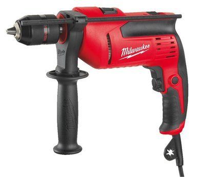 Дриль з ударом MILWAUKEE, PD-705, 705Вт (15Нм) (бічна рукоять, обмежувач глибини, картонне пакування) 4933431955 фото