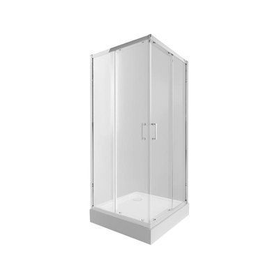 Набір Qtap душова кабіна Taurus CRM1099SC6 Clear 2020x900x900 мм + піддон Tern 309912C 90x90x12 см з сифоном SD00048948 фото