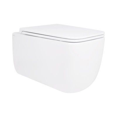 Унітаз підвісний Qtap Gemini безободковий з сидінням Soft-close QT2533076EUQW SD00051554 фото