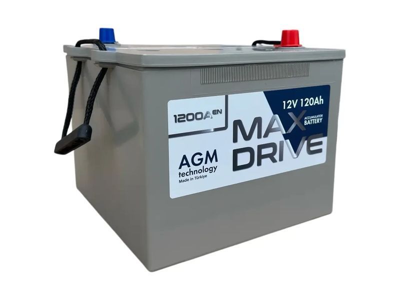 Акумулятор для війскової техніки 120Ah (-/+) MAX DRIVE AGM 1200EN (танковий) NATO (-/+) клеми по центру СТ-00171686 фото