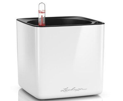 Вазон Lechuza Cube Glossy 14, білий 13510 фото
