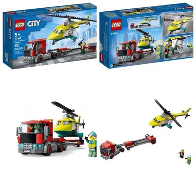 Конструктор LEGO City Перевезення рятувального гелікоптера 60343L фото