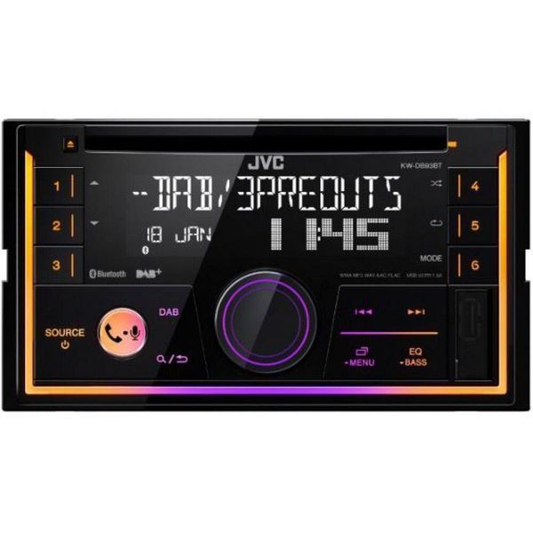Універсальна автомагнітола 2-DIN JVC KW-DB93BT 31940-car фото