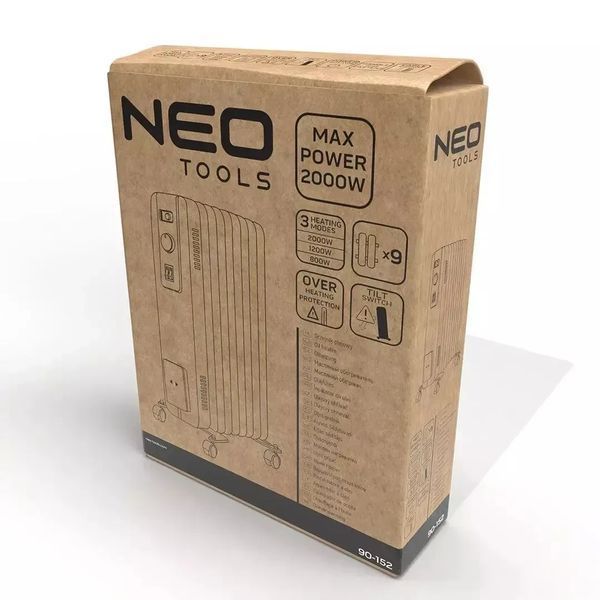 Оливний радіатор 9 секцій 2000 Вт Neo Tools 90-152 90-152 фото