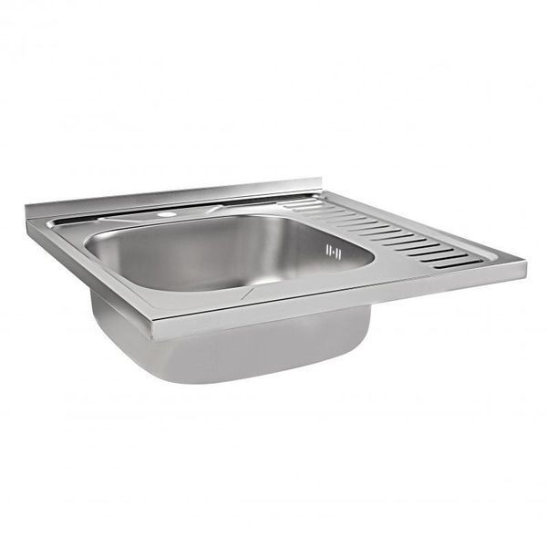 Кухонна мийка Brinex 6060-L 0,6 мм Satin (BRIN6060LSAT06) SD00054106 фото