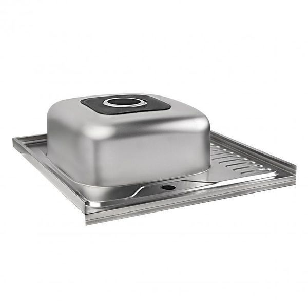 Кухонна мийка Brinex 6060-L 0,6 мм Satin (BRIN6060LSAT06) SD00054106 фото
