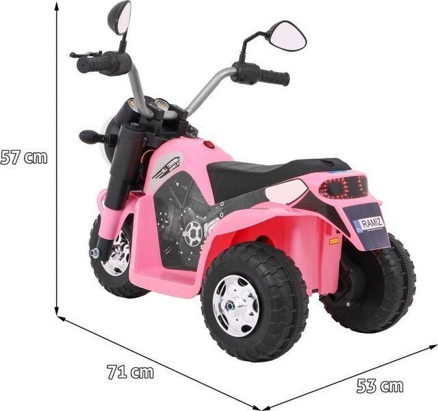 Дитячий акумуляторний мотоцикл RAMIZ MiniBike рожевий PA.JC916.ROZ фото