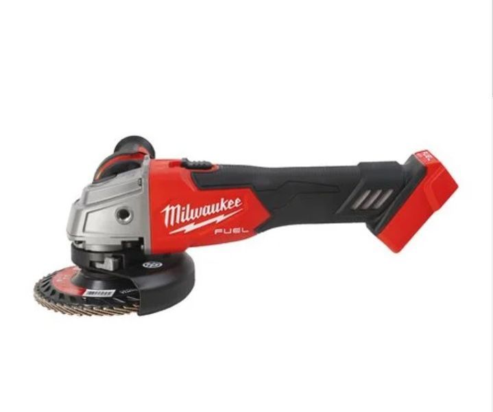Шліфмашина кутова акумуляторна безщіткова MILWAUKEE, M18 FSAG125X-0, діаметр 125мм (каркас, антивібраційна бічна рукоятка, захис 4933478701 фото