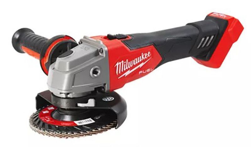 Шліфмашина кутова акумуляторна безщіткова MILWAUKEE, M18 FSAG125X-0, діаметр 125мм (каркас, антивібраційна бічна рукоятка, захис 4933478701 фото