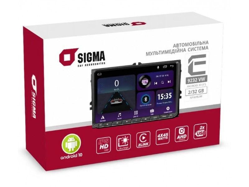 Штатна магнітола Sigma E9232 2+32 Gb Volkswagen Universal 9" 37378 фото