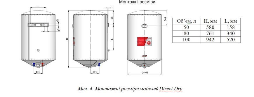 Бойлер NovaTeс WHP JACK 80 (сухий тен) 88041 фото