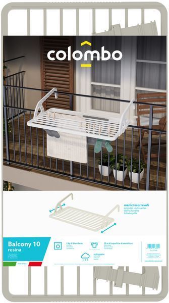 Сушарка для білизни навісна Colombo Balcony 10 Resina (ST988) 931870 фото