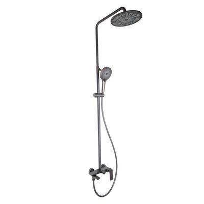 Душова система універсальна Qtap Slavonice на три споживача (з виливом) QTSLA111GMB45910 Gunmetal Black PVD SD00052034 фото