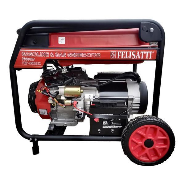 Газобензиновий генератор FELISATTI ГБГ-9500ЕК F99502 / 230 В 7-7.5кВТ Пропан-Бутан / Метан / Бензин ГБГ-9500ЕК/F99502 фото