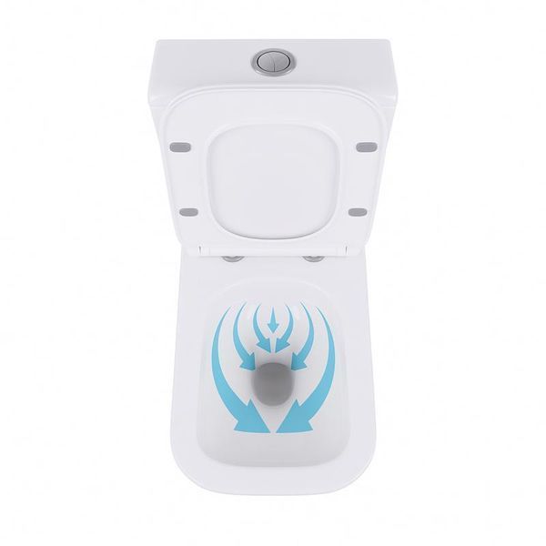 Унітаз-компакт Qtap Crow безобідковий з сідінням Soft-close QT05222170W SD00036221 фото