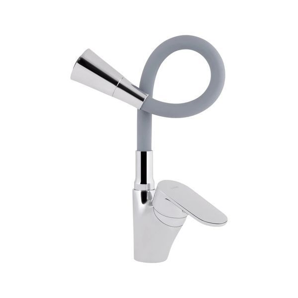 Змішувач для кухні Lidz Tani 007F3 з гнучким виливом (k40) LDTAN007F3GCR31869 Grey / Chrome SD00037970 фото