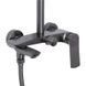Душова система універсальна Qtap Slavonice на три споживача (з виливом) QTSLA111GMB45910 Gunmetal Black PVD SD00052034 фото 3
