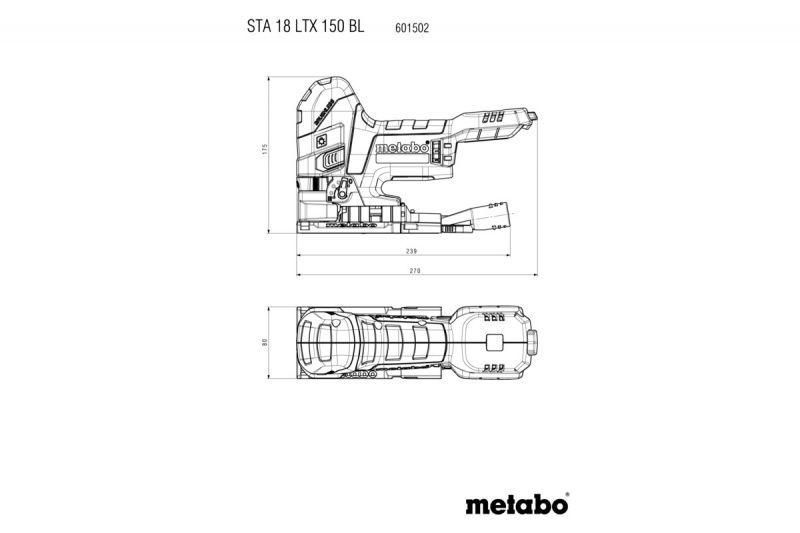 Акумуляторний лобзик Metabo STA 18 LTX 150 BL Каркас MetaBox 601502840 601502840 фото