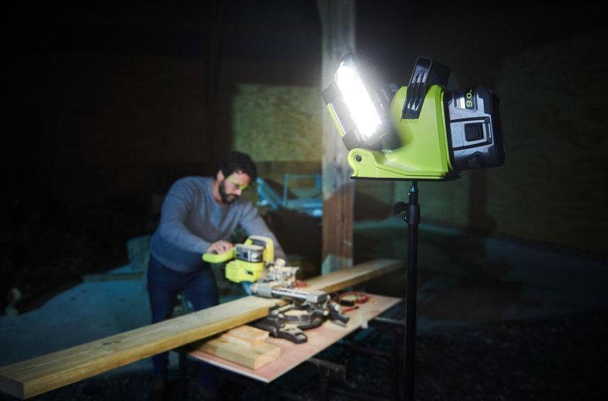 Прожектор гібридний панельний Ryobi ONE+ RLPH18-0 18В/220В Hybrid 3 LED панелі 3000лм 5133005397 5133005397 фото