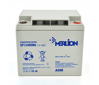 Акумуляторна батарея MERLION AGM GP12400M6 12 V 40 Ah ( 196 x 165 x 175 ) Q1 U_6016 фото