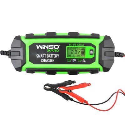 Зарядний пристрій АКБ Winso Pro 12V, 6A LCD 139510(L) фото