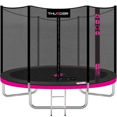 Батут THUNDER OUTSIDE PRO з зовнішньою сіткою 10 футів 305 см чорно-рожевий OUTSIDE-PRO-10FT-PINK фото