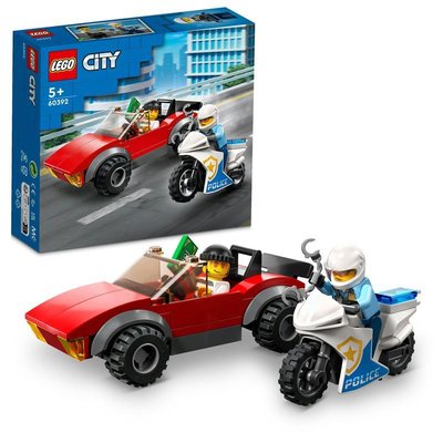 Конструктор LEGO City Переслідування автомобіля на поліцейському мотоциклі 60392L фото