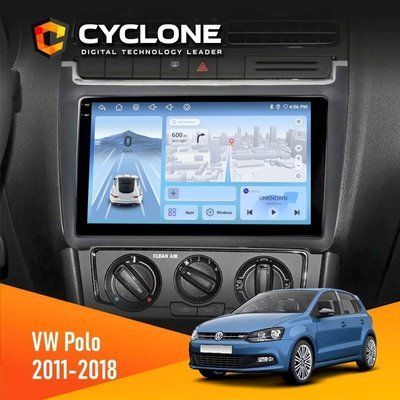 Штатна магнітола Volkswagen Polo 2011-2018 Cyclone C9-012 4x64 DSP 4G НФ-00008070 фото