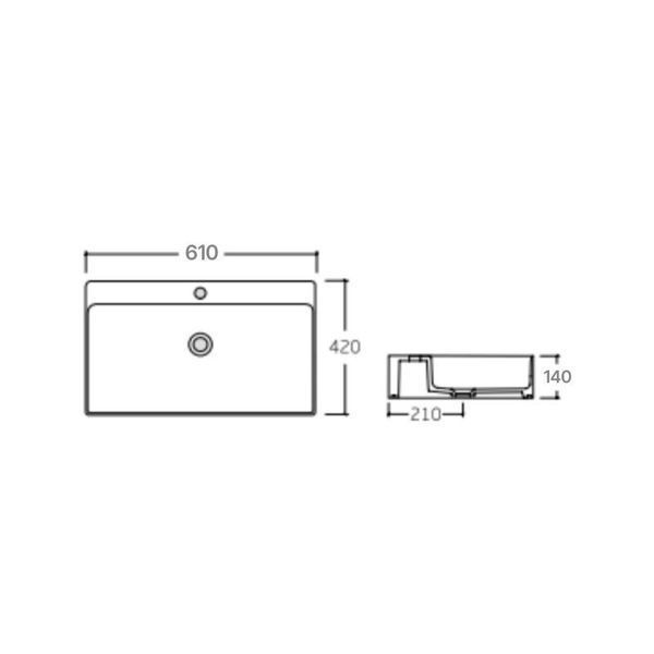 Раковина Qtap Nando LT 610х420х140 White QT12116146W SD00052917 фото