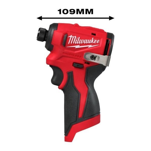 Гвинтокрут акумуляторний 1/4'' HEX MILWAUKEE M12 BLIDRC-202C (124Нм) (+ заряд.пристрій, 2 акум., HD кейс) 4933499690 4933499690 фото