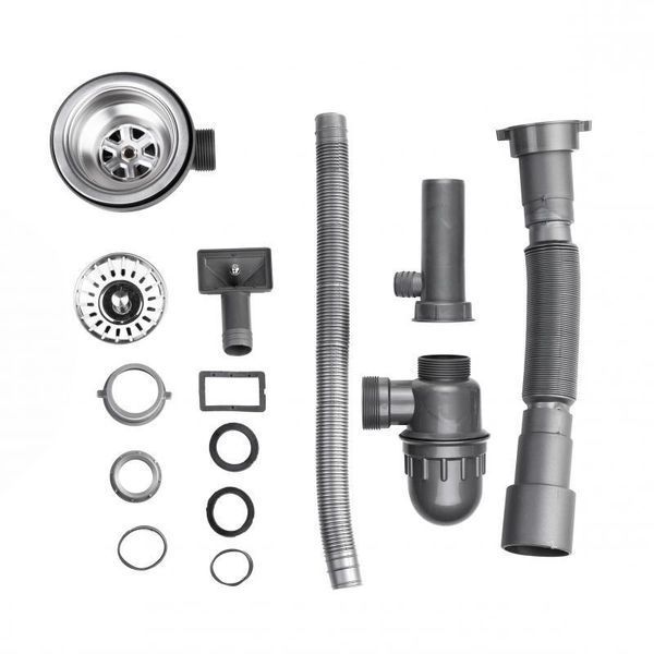 Кухонна мійка Brinex 6060-R 0,6 мм Satin (BRIN6060RSAT06) SD00054107 фото