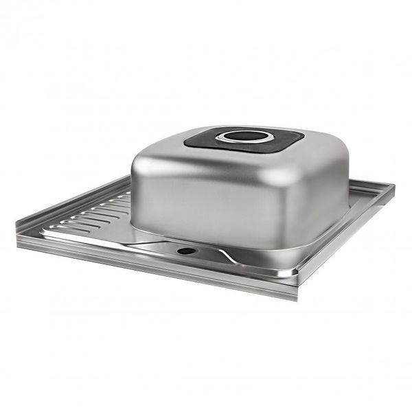 Кухонна мійка Brinex 6060-R 0,6 мм Satin (BRIN6060RSAT06) SD00054107 фото