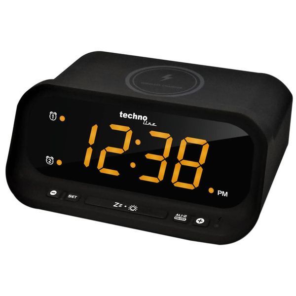 Годинник настільний Technoline WT477 Wireless Mobile Charging Black (WT477) DAS302477 фото