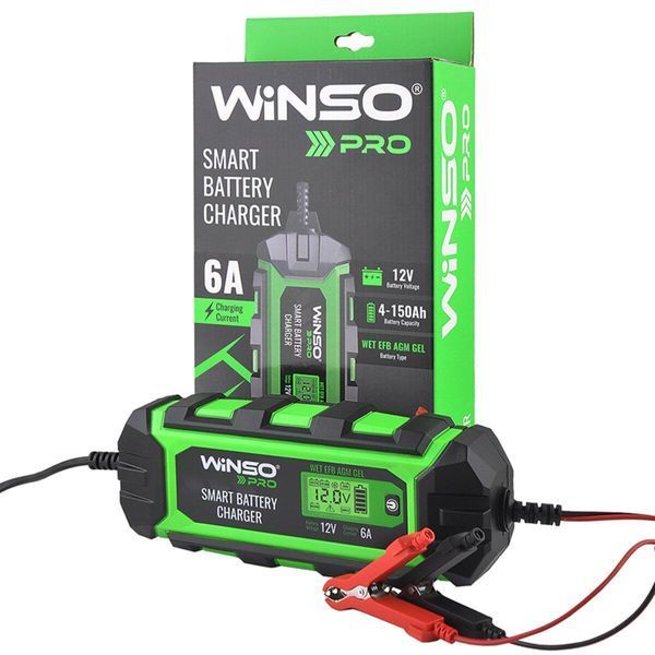 Зарядний пристрій АКБ Winso Pro 12V, 6A LCD 139510(L) фото