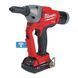 Заклепочник акумуляторний безщітковий MILWAUKEE M18 ONEFPRT-202X, діаметр заклепок 4,8-7,0мм (зарядний.пристрій М12-18 FC, 2 аку 4933478602 фото 3