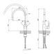 Змішувач для кухні Lidz Aria 015F3 з гнучким виливом (k35) LDARI015F3GRE43363 Grey SD00049486 фото 2