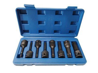 Набір головок-біт TORX ударних 8пр.,1/2"(T30, T40, T45, T50, T55, T60, T70, T80), в кейсі FORCEKRAFT FK-4088MPB FK-4088MPB 27088(for) фото