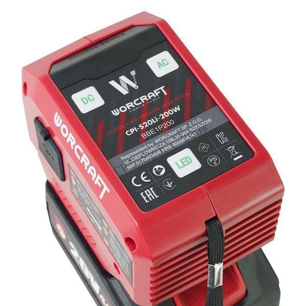 Акумуляторний інвертор напруги WORCRAFT CPI-S20Li-200W 13283W фото