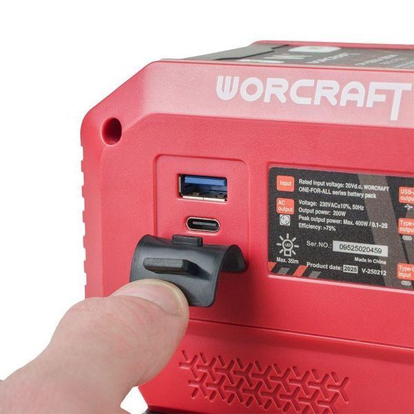 Акумуляторний інвертор напруги WORCRAFT CPI-S20Li-200W 13283W фото