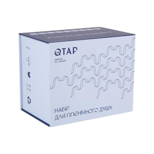 Набор для гігієнічного душу Qtap Inspai-Varius прямокутний QT259710842859NB Black Matt SD00048969 фото