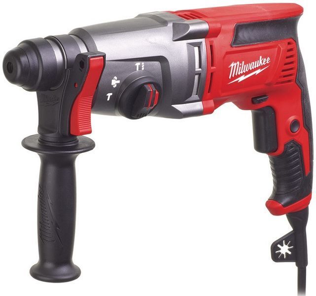 Перфоратор SDS-PLUS MILWAUKEE, PH 26 T, 800Вт, 2,4Дж (3 режими) (бічна рукоять, обмежувач глибини, кейс) 4933464580 фото