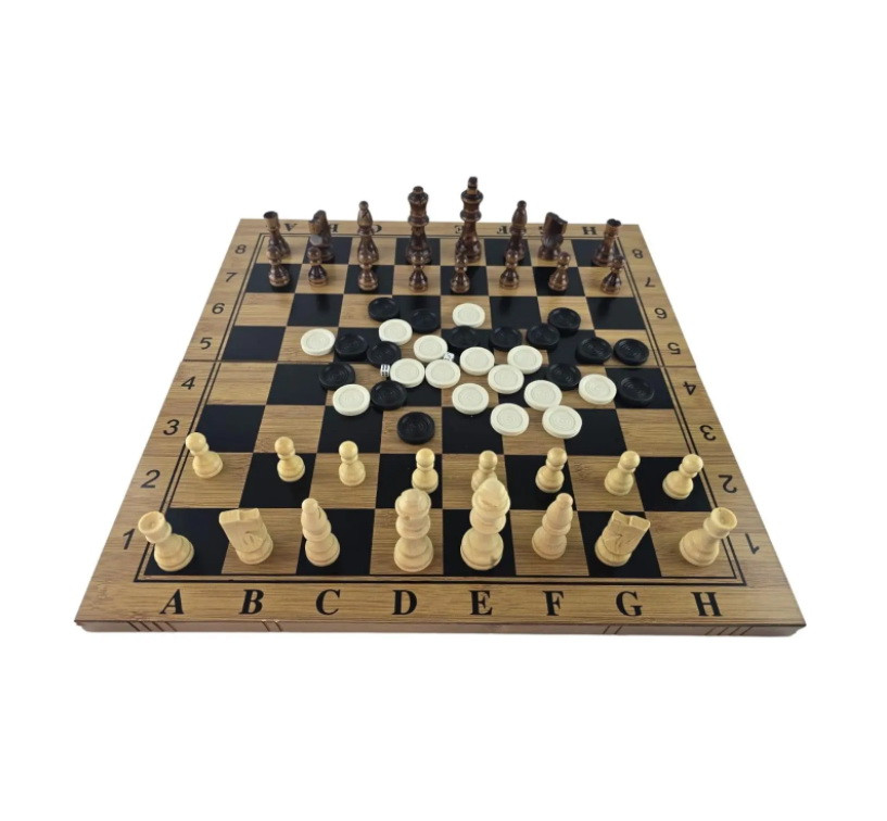 Ігровий набір нарди/шахмати/шашки 47,5х47,5х2 см (DN35204)