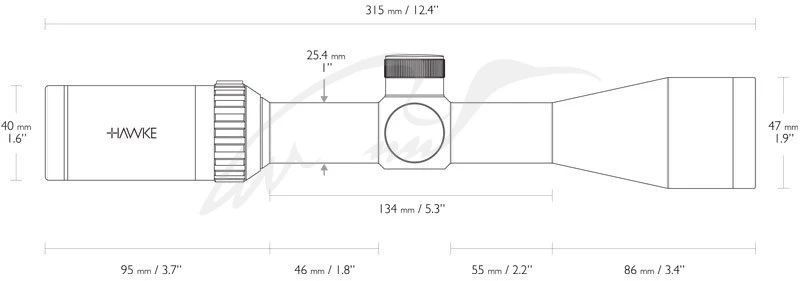 Приціл оптичний Hawke Vantage 3-9х40 сітка Mil Dot з підсвічуванням 3986.00.42 фото